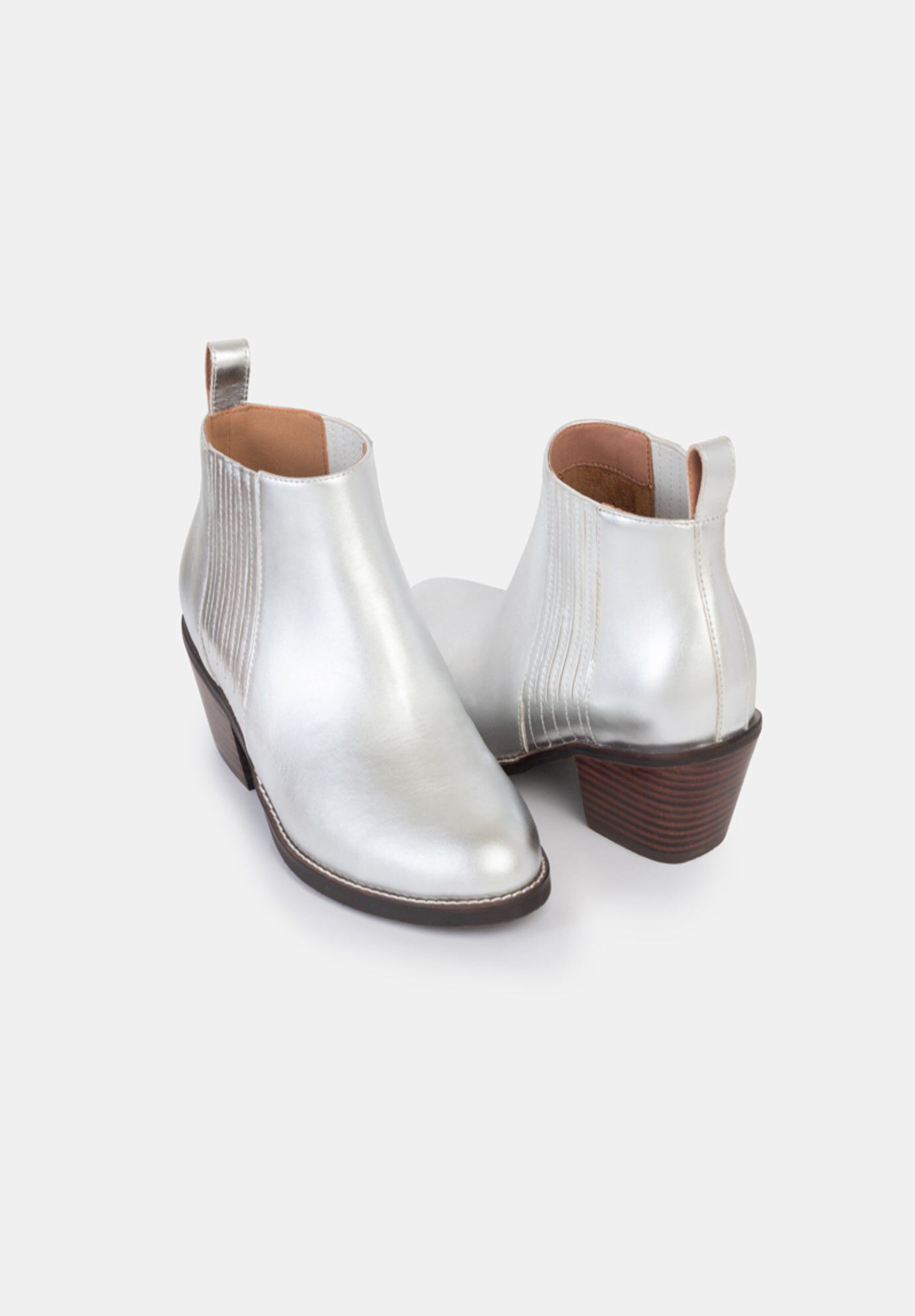 Faith Step In Gore Bootie, Metallic Silver / Silver, alternate image number 2