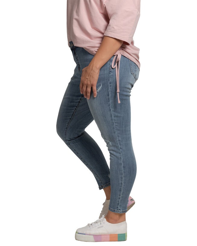 Standards & Practices Slight Ripped Skinny Jeans, 3221TUNDERBL / Navy, alternate image number 2