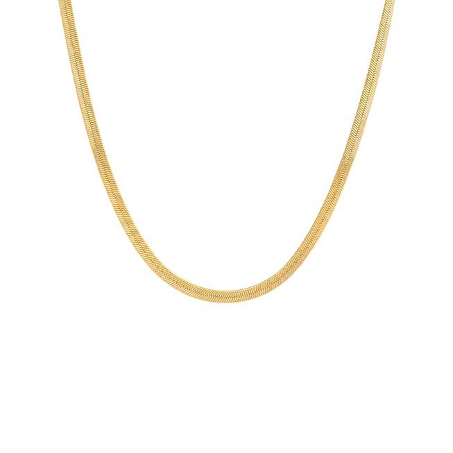 Herringbone Choker Gold 4 MM, Gold / Gold, hi-res image number 0