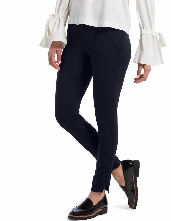 Women'S Ponte 7/8 Leggings in Navy, Navy / Black, hi-res image number 0