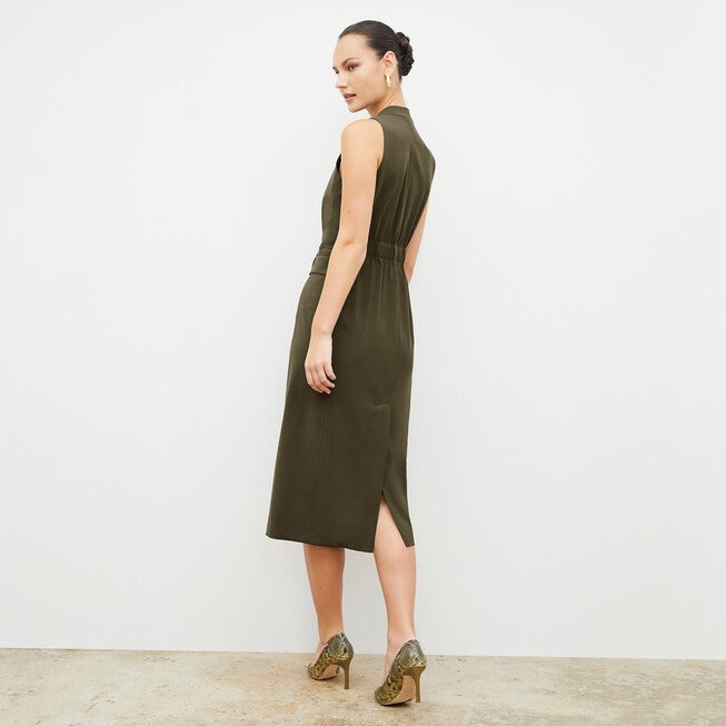 Cassandra Dress - OrigamiTech, Olive / Olive Green, alternate image number 1