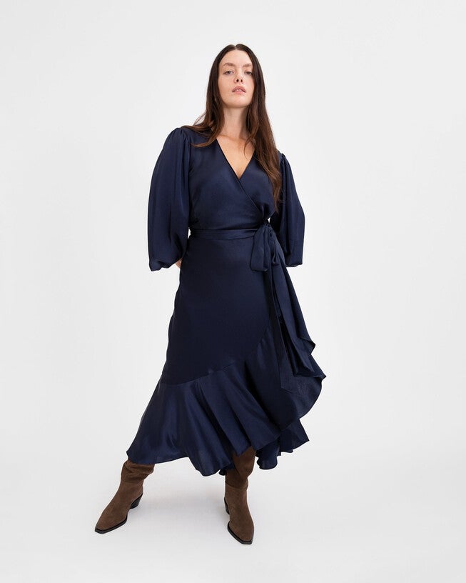 Long Sleeve Blaire Dress, Anthracite / Navy, hi-res image number 0
