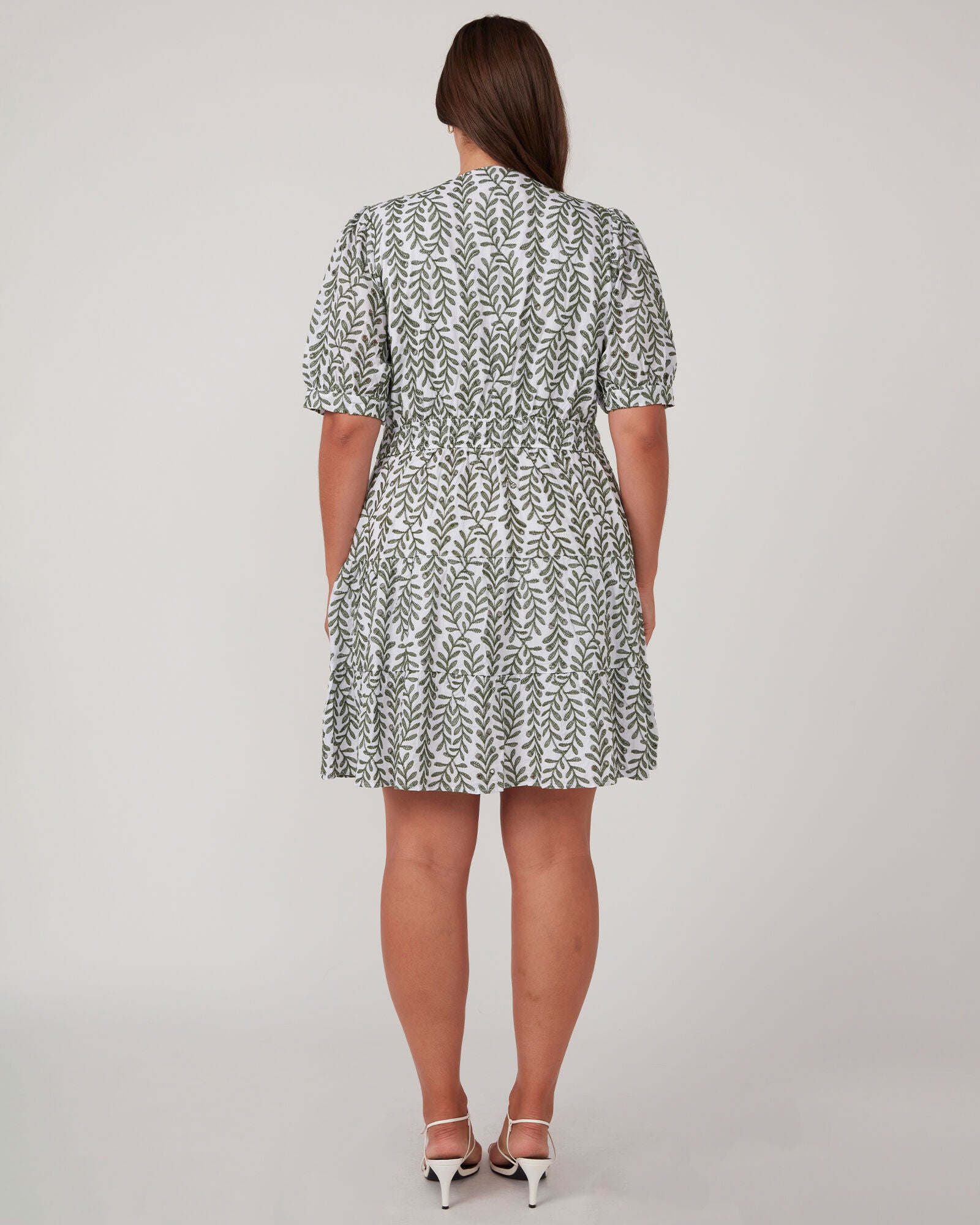 La Croisette Cotton Mini Dress, GreenMilk / Light Green, alternate image number 4