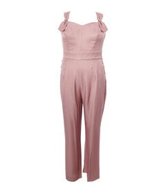 Unique Vintage Rose Chambray Tie Back Overalls