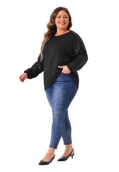 Long Sleeve Shimmer Glitter Sparkle Sequin Top