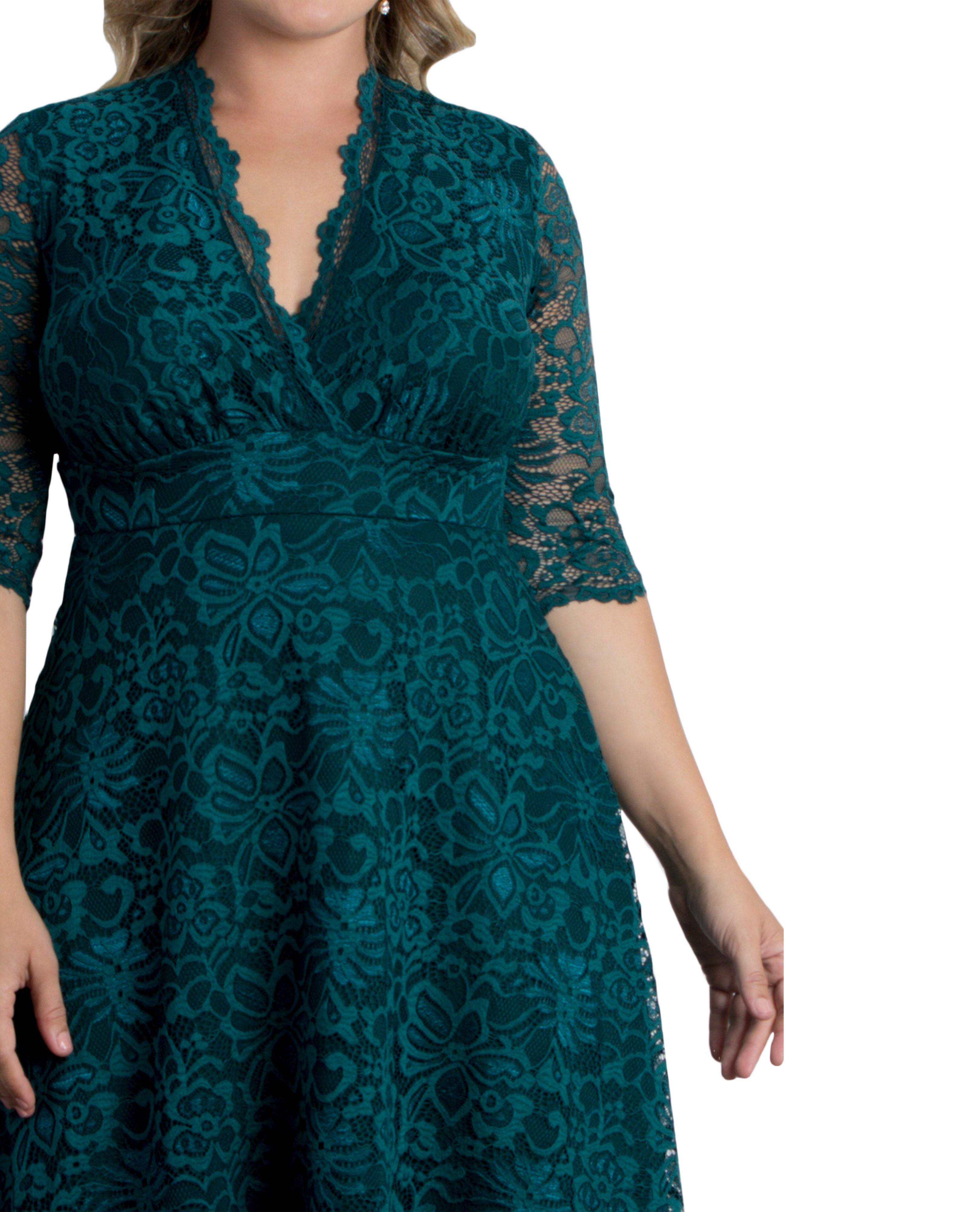 Mademoiselle Lace Cocktail Dress, EMERALD GREEN / Kelly Green, alternate image number 1