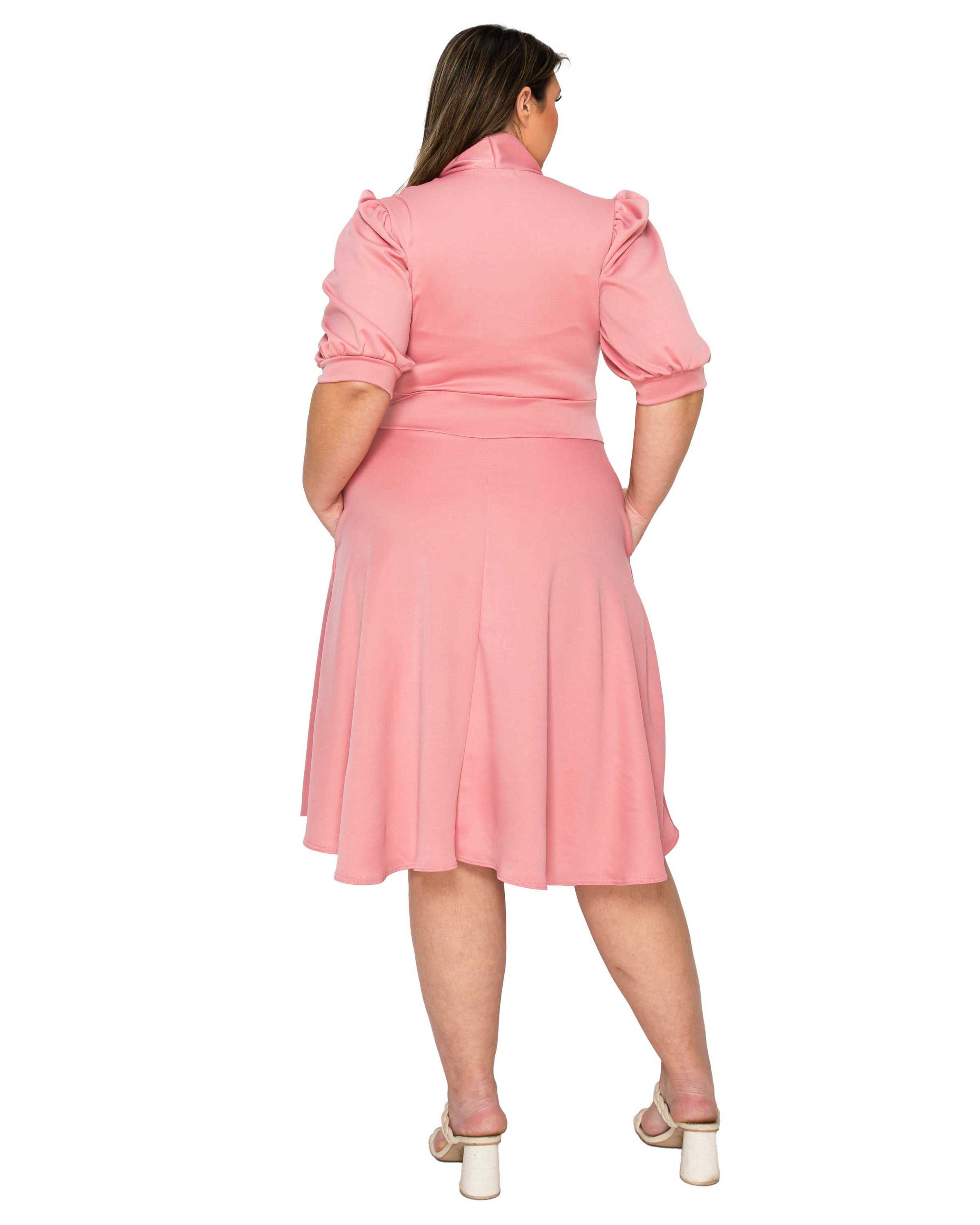 Carina Donna Flare Dress w/ Pockets, Mauve Light / Peach, alternate image number 2