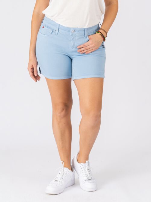 Baylee Side Vent Shorts, CERULEAN / Light Blue, alternate image number 2