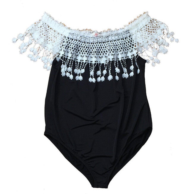 Aviva Off-The-Shoulder Bodysuit, Black / Black, alternate image number null