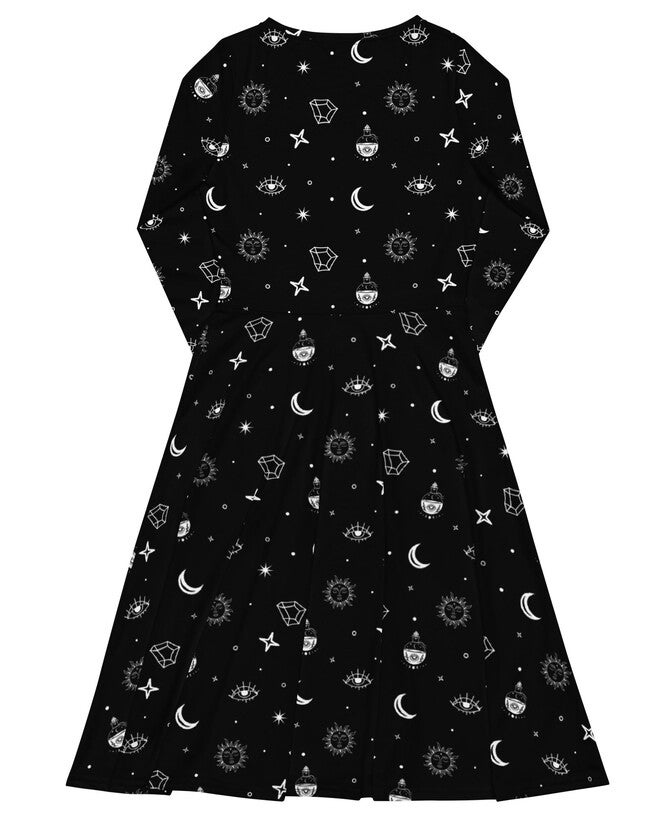 Cosmic Alchemy Long Sleeve Midi Dress, , alternate image number 3