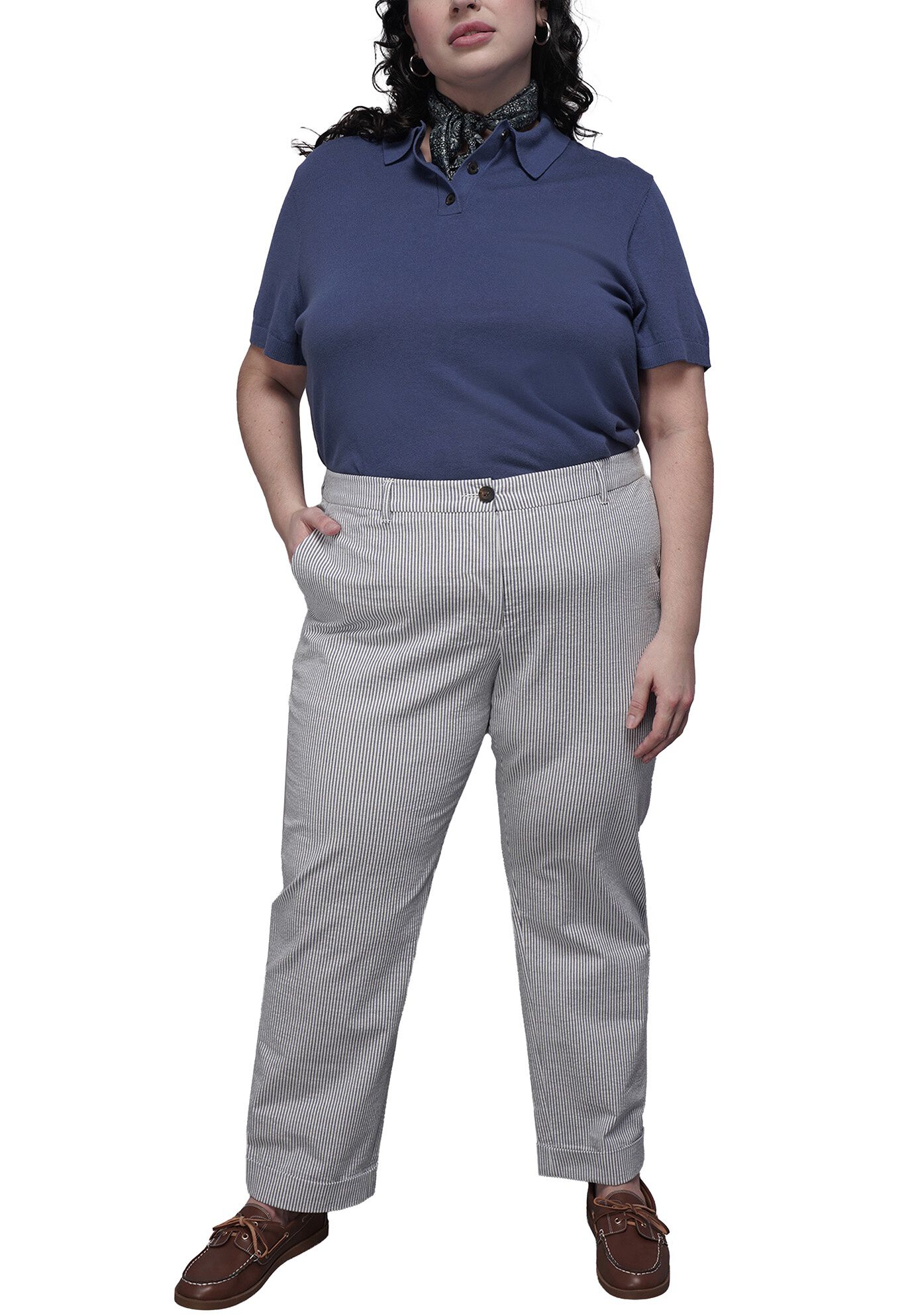 The Empower Seersucker Trouser, NAVYWHITE / Navy, alternate image number 5