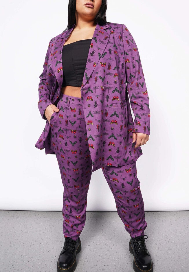 The Empower Double Breasted Blazer, INSECT GRAPE / Purple, hi-res image number 0