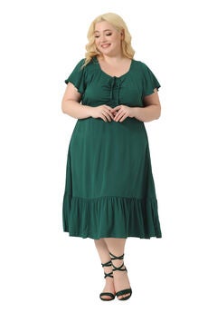 Plus Size Short Sleeve Sundresses