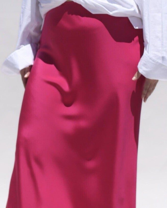 Eudora Maxi Bias Skirt in Pink, Pink / Magenta, alternate image number 1