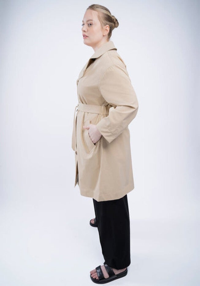 SEE ROSE GO WATER RESISTANT TRENCH COAT, Stone / Beige, alternate image number 3