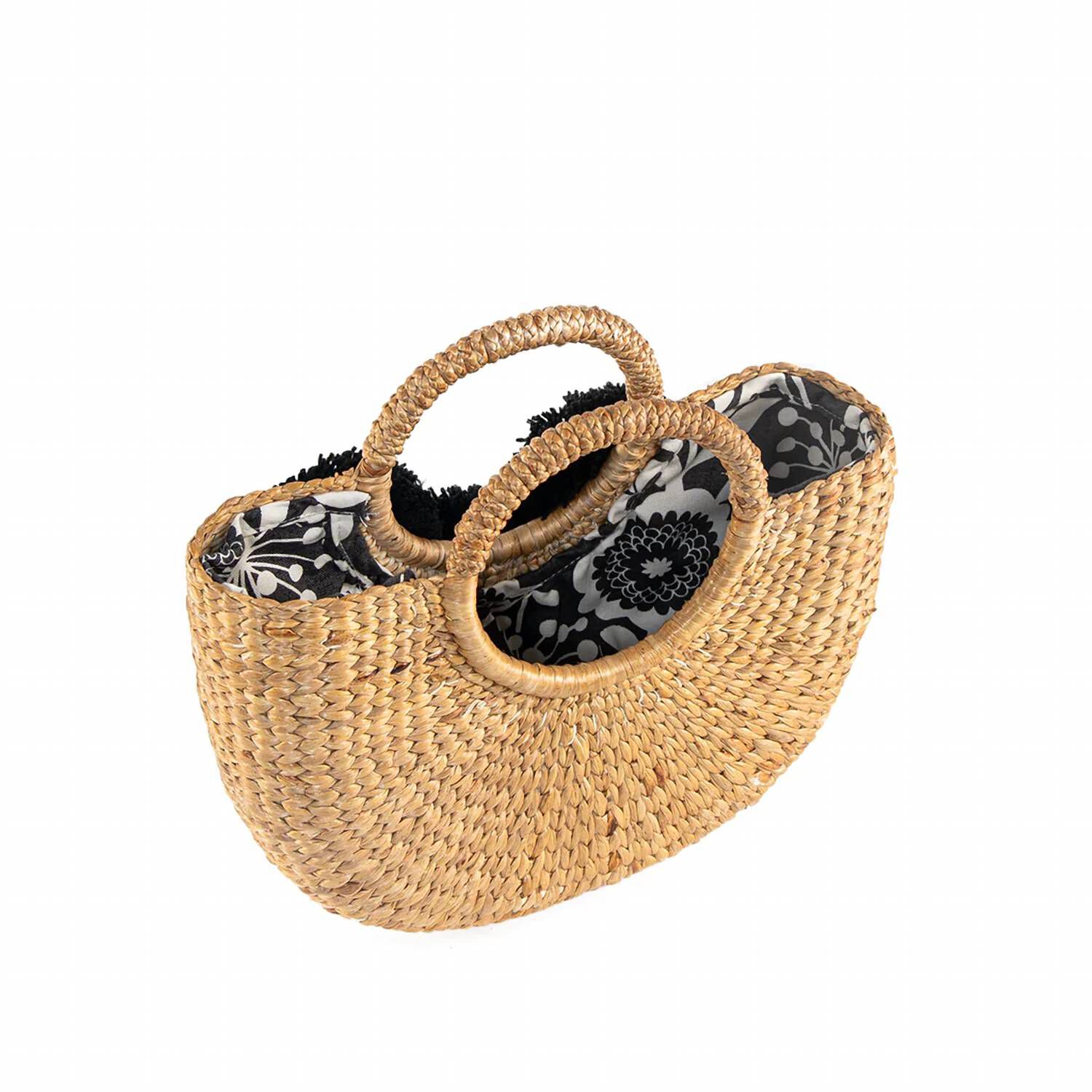 Sabai Basket Mini 3 Pom, Natural  Black / Beige, alternate image number 2