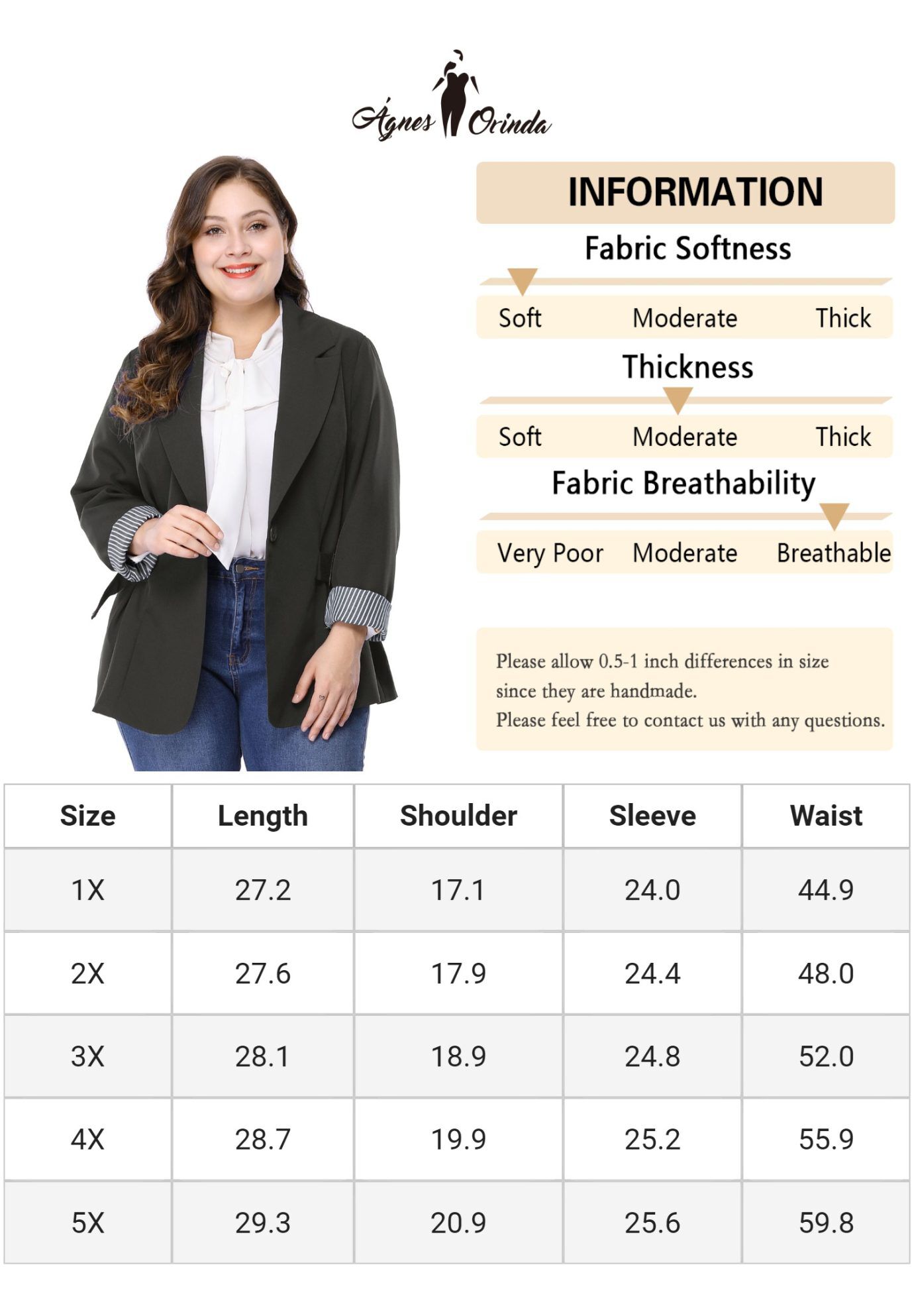 CONTRAST STRIPE CUFF NOTCHED LAPEL BLAZER, Dark Black / Black, alternate image number 4