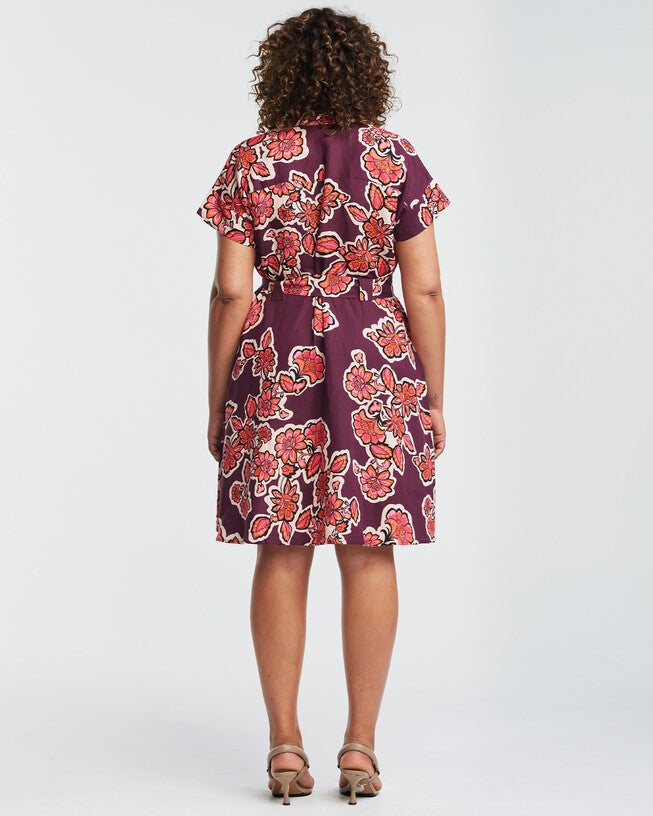 Jasmin Linen Floral Dress, , alternate image number null