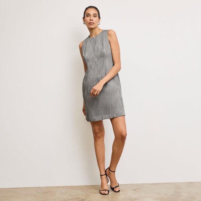 Carolina Shift Dress - Porto Weave, BlackWhite / Light Grey, hi-res image number 0