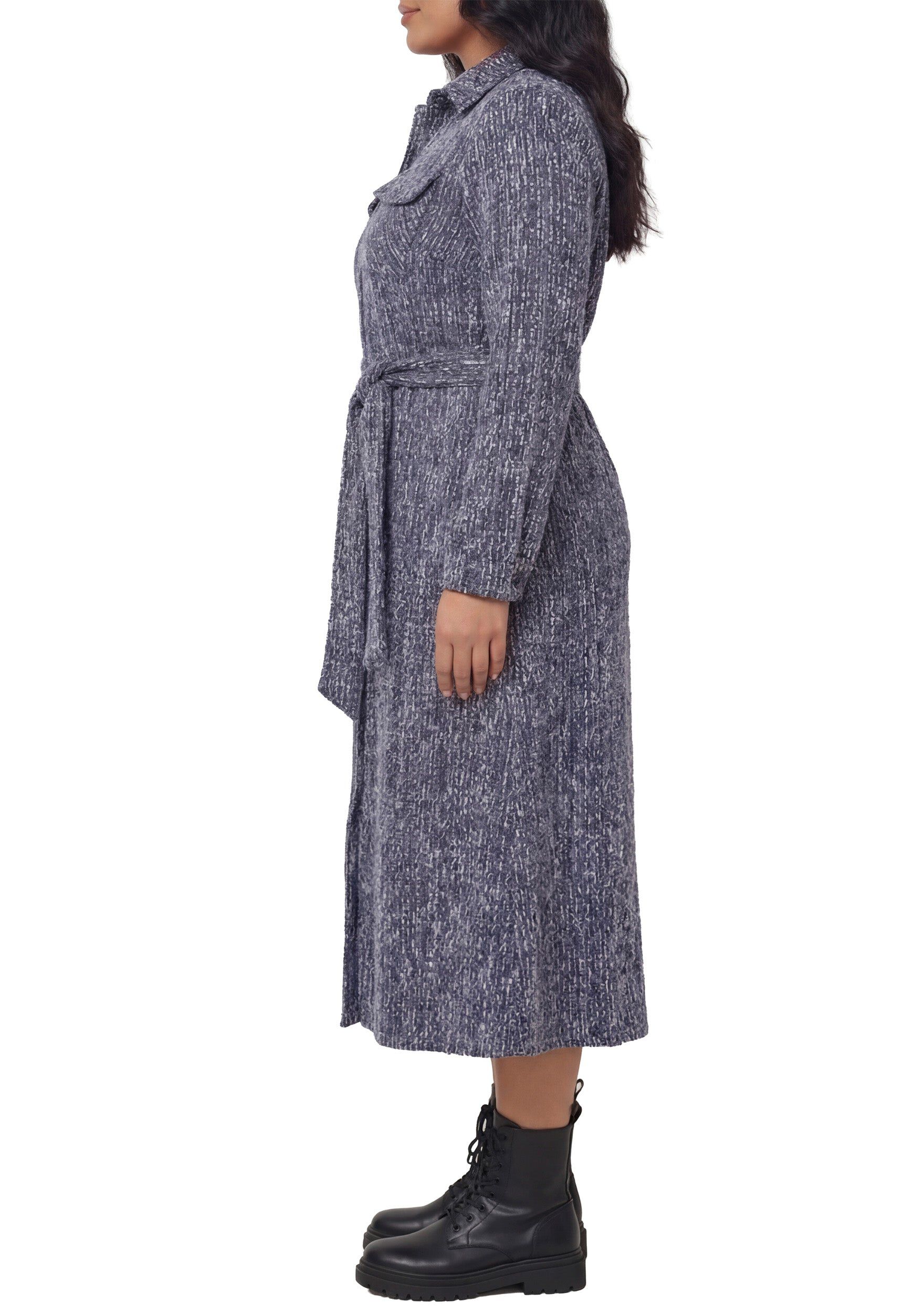 Oakley Dress, Blue Tweed / Dusty Blue, alternate image number 2