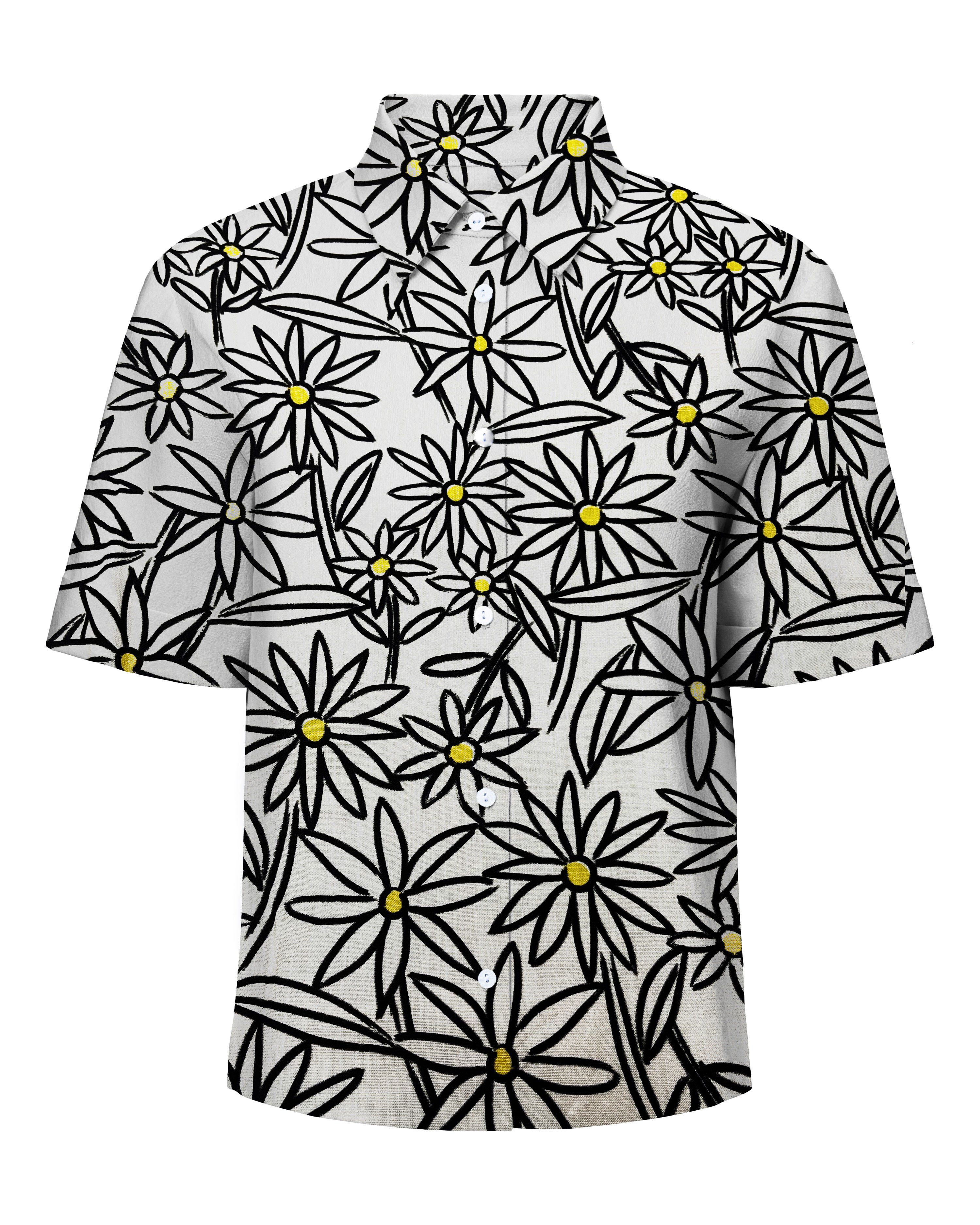 Rolled Short Sleeve Hem Top, White / White, hi-res image number 0