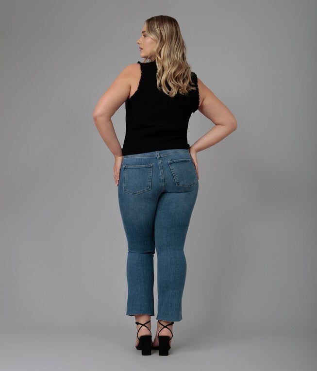 Women's Medium Wash High Rise Bootcut Jeans, Dim Sky / Medium Wash, alternate image number 1