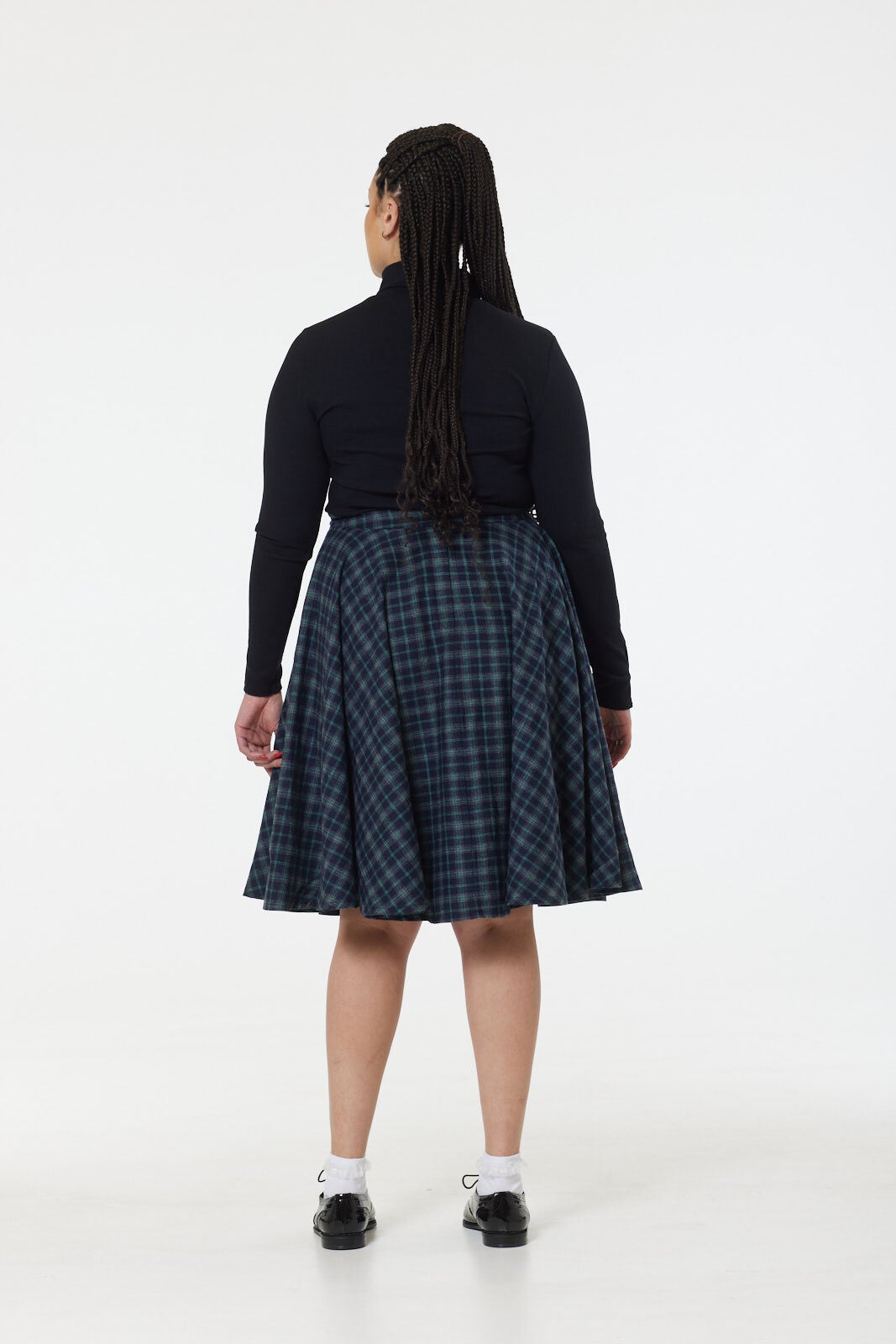 Sophie Skirt Blue Ink Check, , alternate image number 3