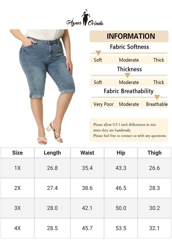 MID-RISE CURVY STRETCH SKINNY JEANS DENIM CAPRIS, Gray Blue / Dusty Blue, alternate image number 4