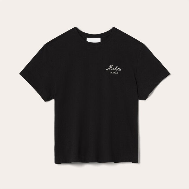 Logo T-Shirt Top, Black Beige Emb / Black, hi-res image number 0