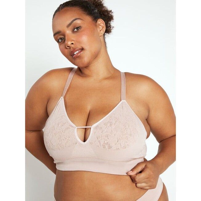 DEEP V NOTCH FRONT BRA, Vintage Rose / Mauve, hi-res image number 0