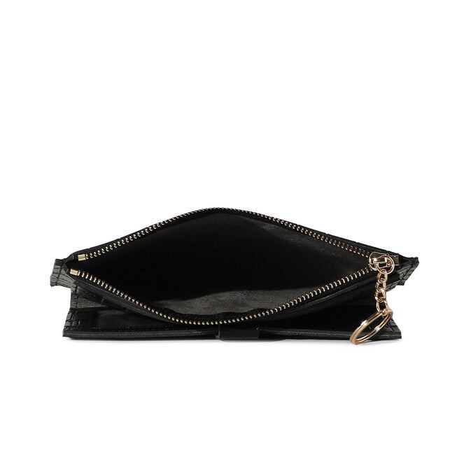 Haute Sauce Women's Croc Wallet, Black / Black, alternate image number 4