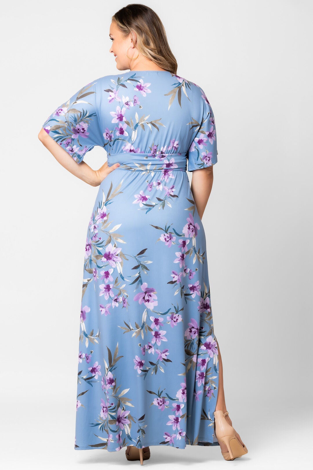 Vienna Maxi Dress, Dreamy Blue Florals / Azure Blue, alternate image number 1