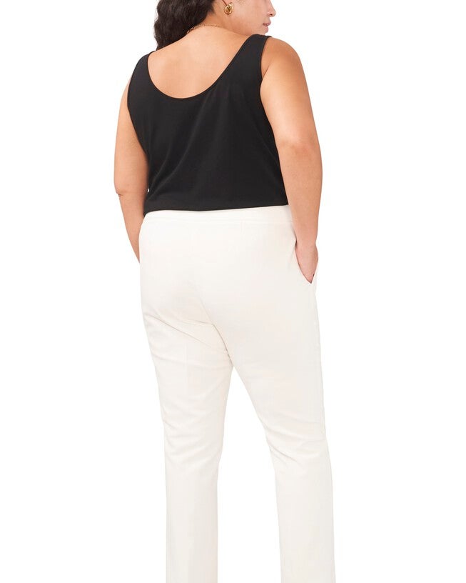 Tatum Front Zip Ankle Pant, NEW IVORY / Ivory, alternate image number 2