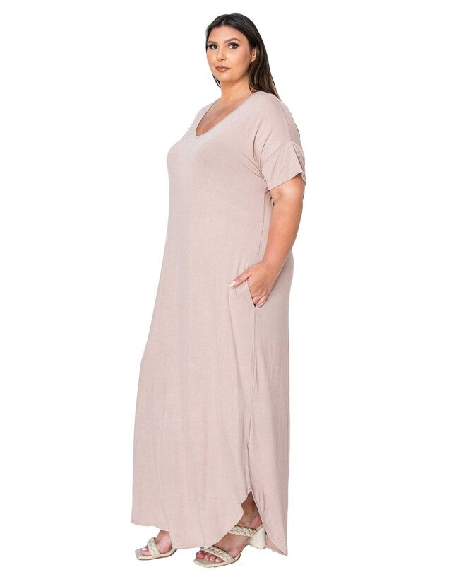 Scarlett Maxi Pocket Dress, Taupe / Beige, alternate image number null