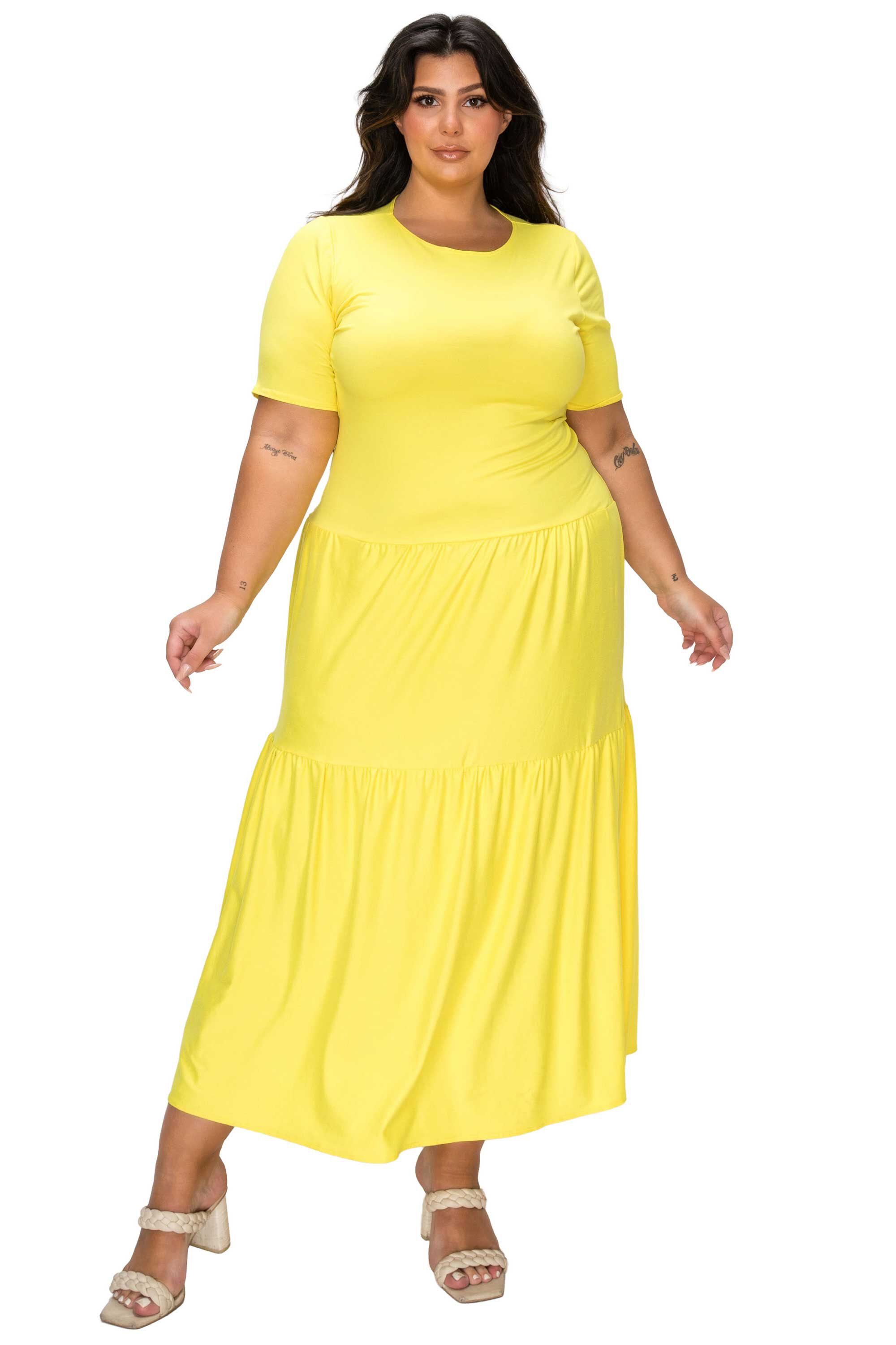 Jourdan Tiered Maxi Dress, Yellow / Yellow, hi-res image number 0
