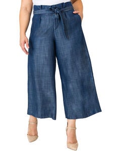 Happer Tencel Denim Wide Leg Gaucho Pants