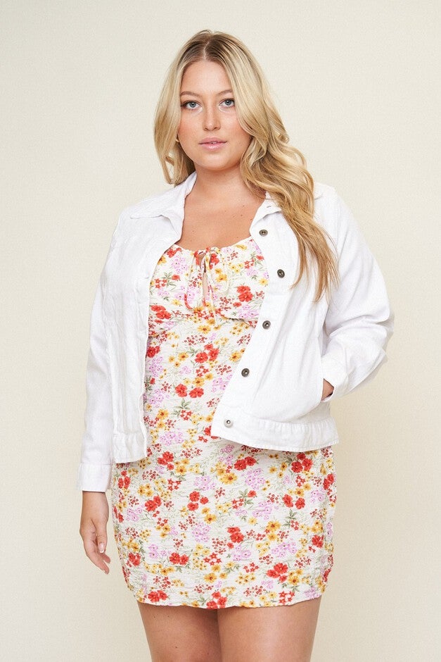 Saschi Babydoll Dress, Floral / White, alternate image number null