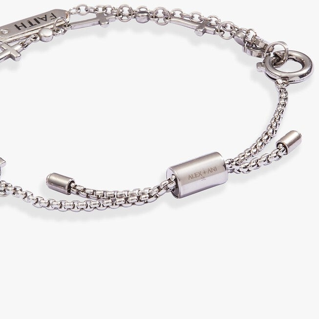 Faith Stranded Bracelet Set, Silver / Silver, alternate image number 2
