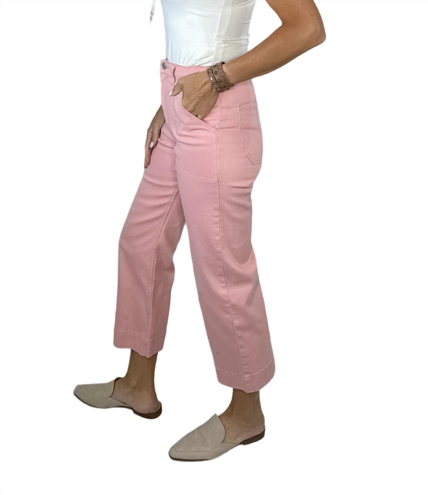 CLAIRE CROPPED CARGO PANTS IN PINK, , alternate image number 4