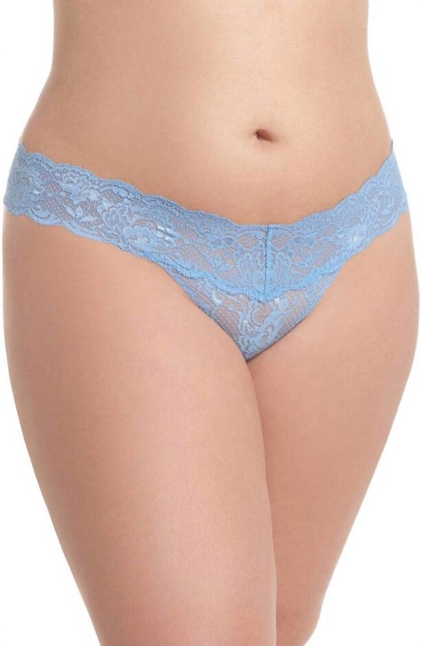 NEVER SAY NEVER CUTIE THONG PANTY IN JEWEL BLUE, Jewel Blue / Light Blue, hi-res image number null