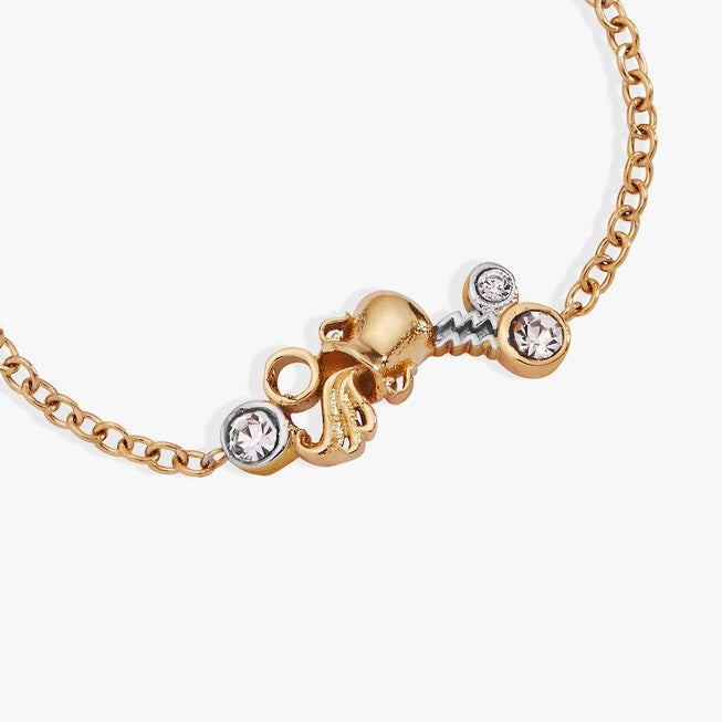 Aquarius Symbol Inline Bracelet, Two tone / Gold, alternate image number 2