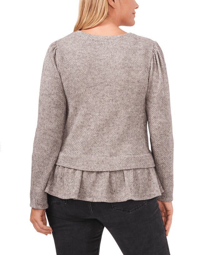 Sadie Ruffled-Hem Sweater, , alternate image number 4