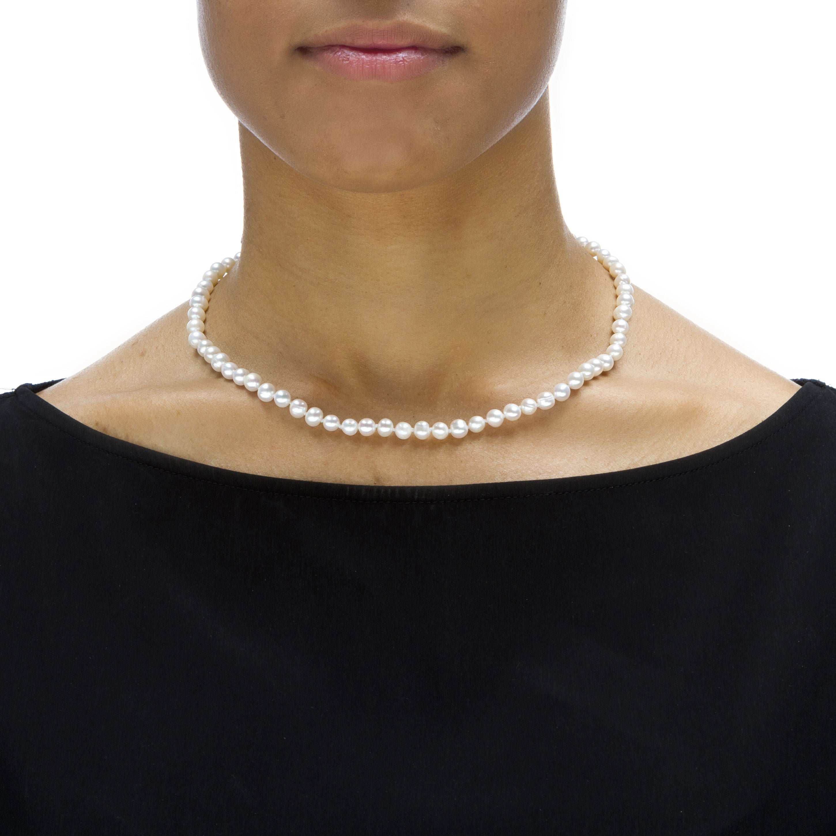 Genuine Cultured Freshwater Pearl 3-Piece Set 14k Gold-plated Sterling Silver, White / White, alternate image number 3
