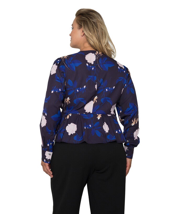 Standards & Practices Wrap Tie Long Sleeve Blouse, , alternate image number 5