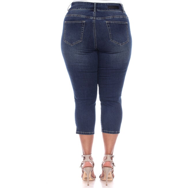 Capri Jeans, Dark Blue / Dark Wash, alternate image number 3