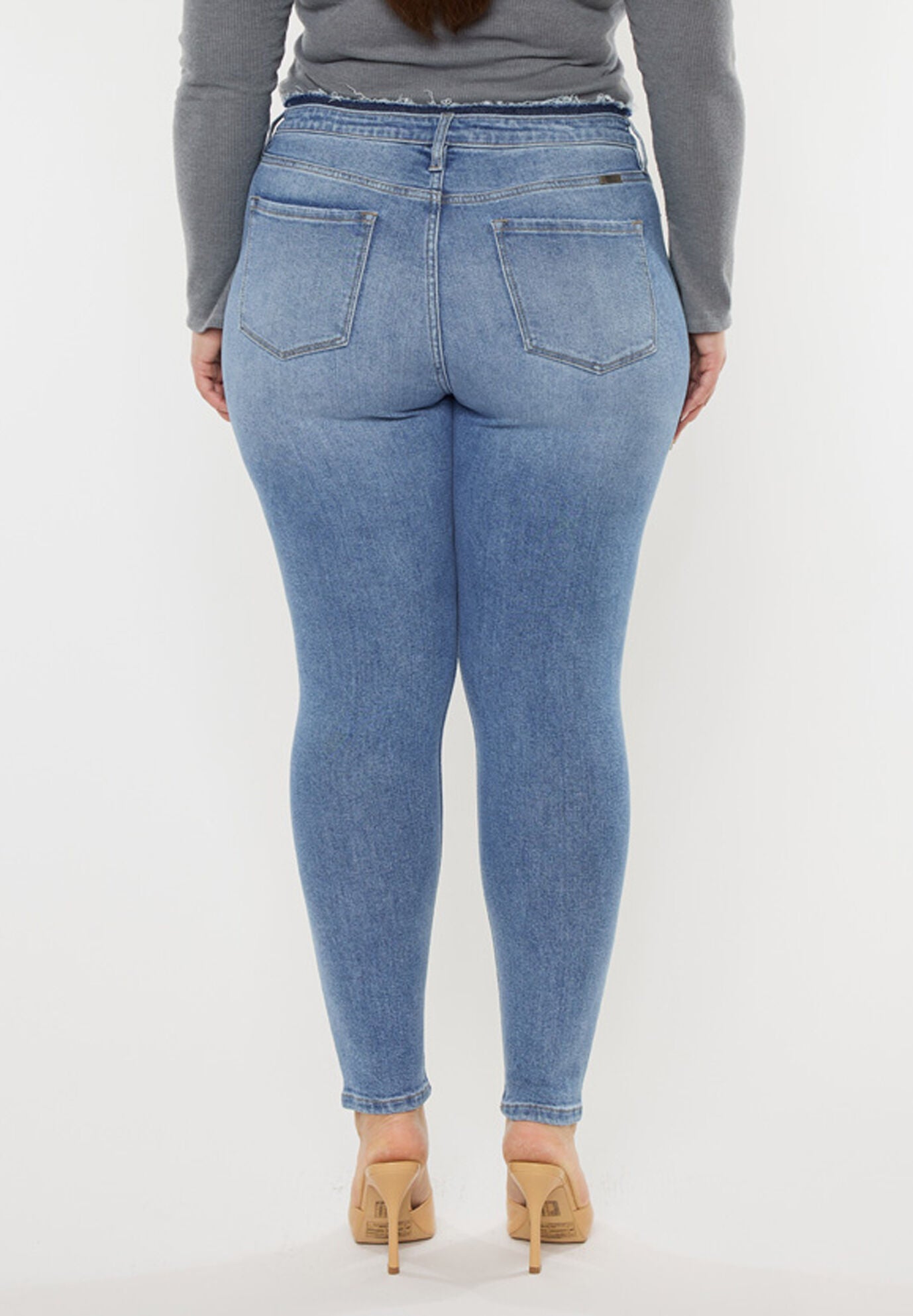 Ivory High Rise Super Skinny (Plus Size), Medium Wash / Medium Wash, alternate image number 6