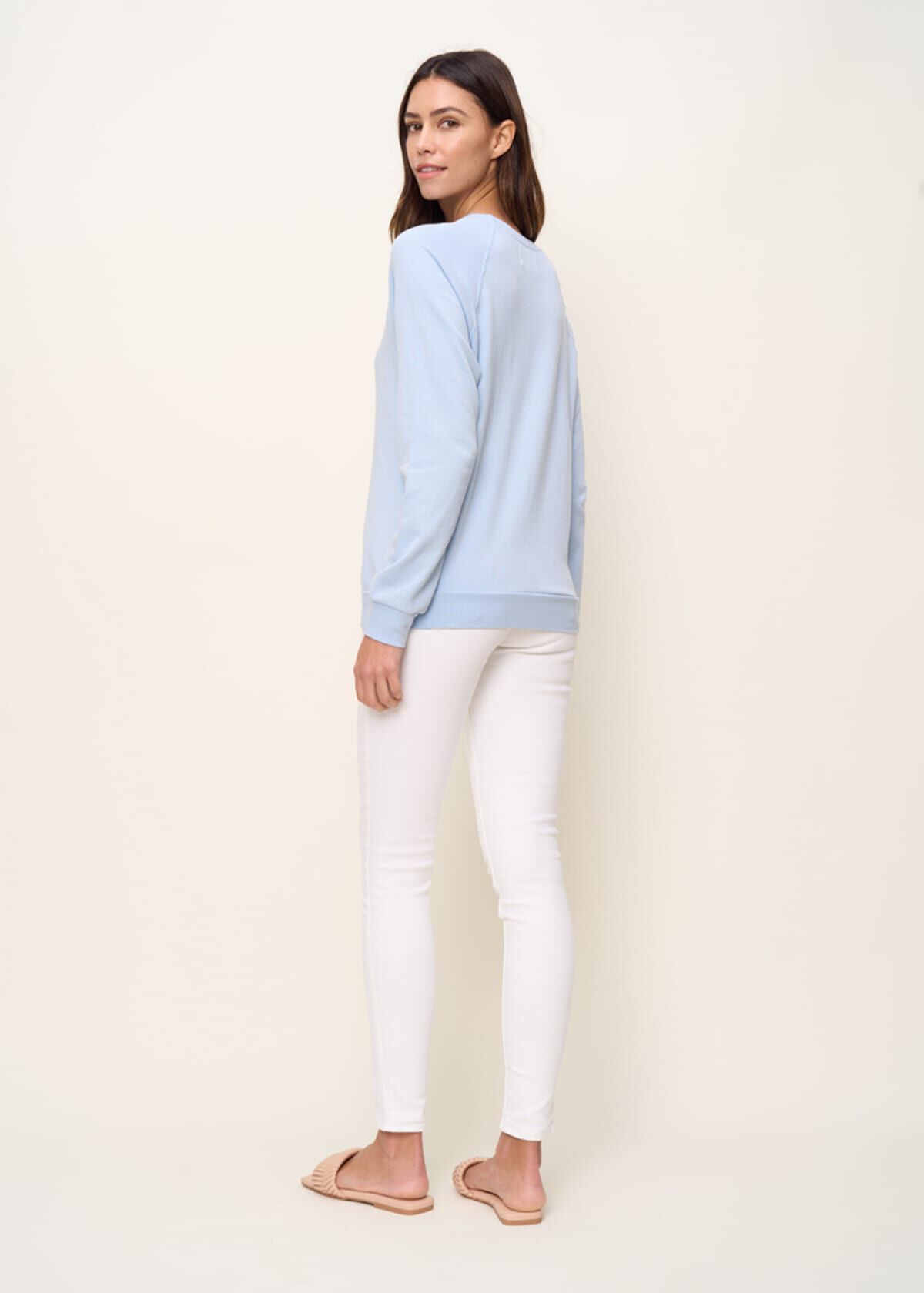 The Raglan Sweatshirt, Sky Blue / Light Blue, alternate image number 2