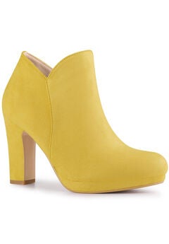 Platform Round Toe Chunky Heels Ankle Boots