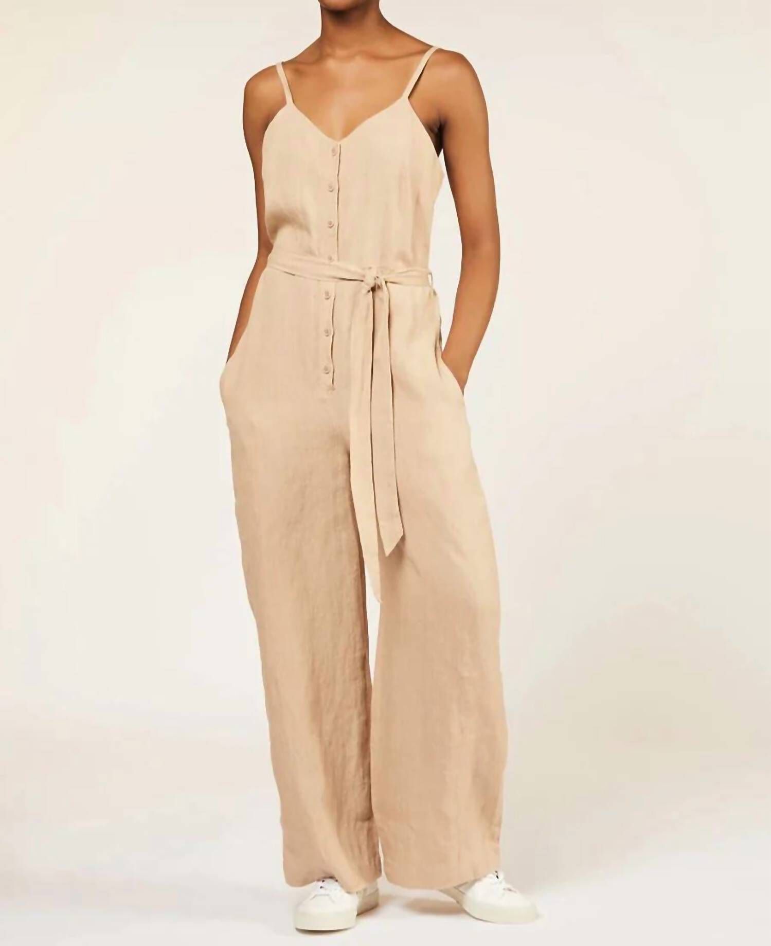 Linen Overall, Beige / Beige, hi-res image number 0