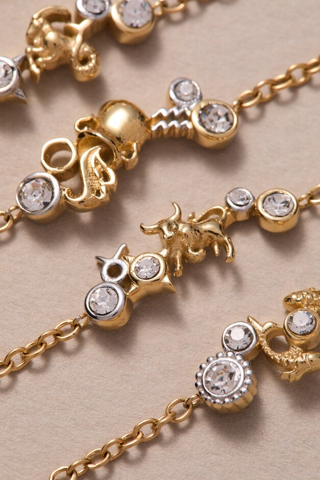 Taurus Symbol Inline Bracelet, Two tone / Gold, alternate image number 1